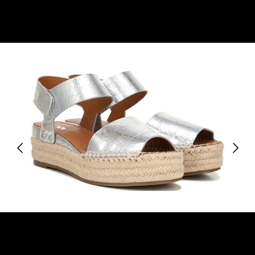 Franco Sarto Silver Espadrille Sandal